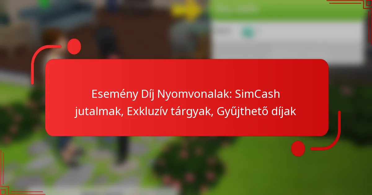 Esemény Díj Nyomvonalak: SimCash jutalmak, Exkluzív tárgyak, Gyűjthető díjak
