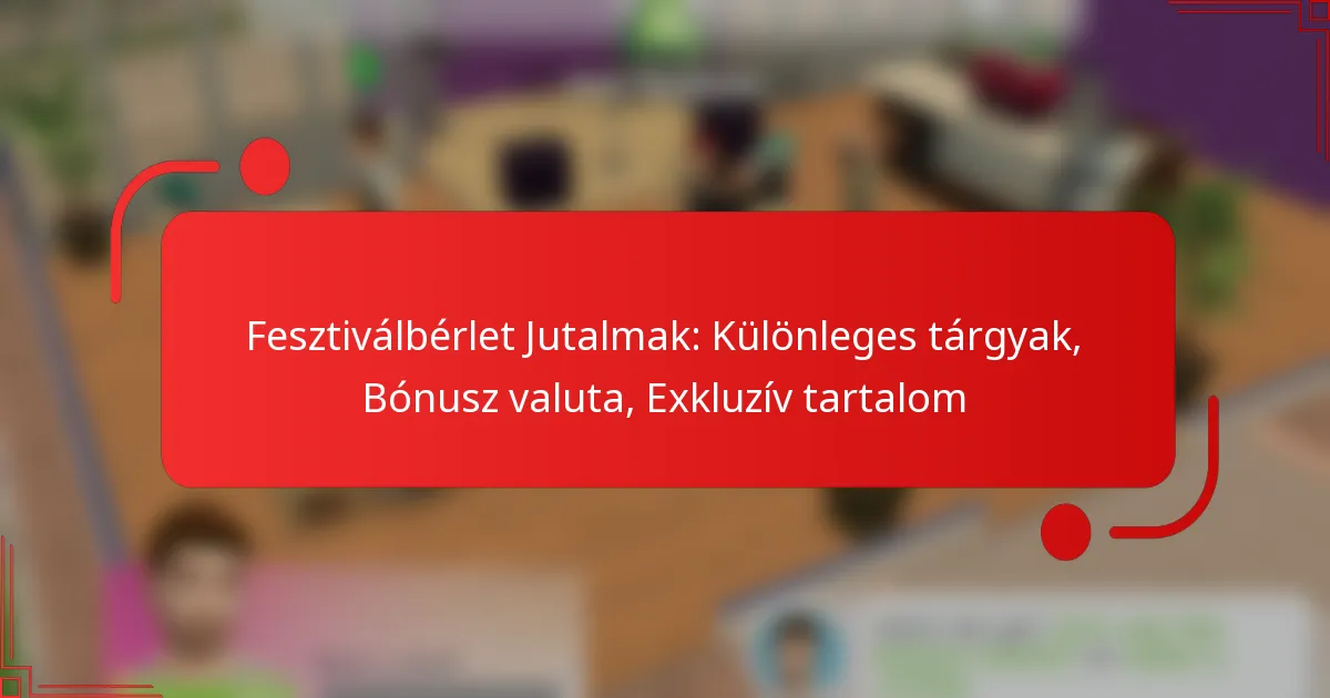 Fesztiválbérlet Jutalmak: Különleges tárgyak, Bónusz valuta, Exkluzív tartalom